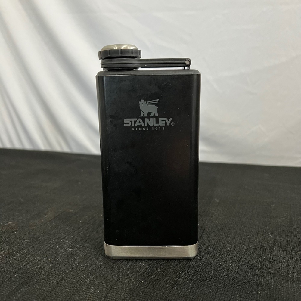 Stanley Classic Easy Fill Flask 8oz Matte Black Stainless Steel